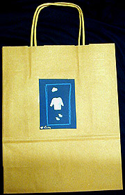 Paper bag with clothe drawing