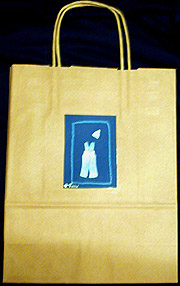 Paper bag with clothe drawing
