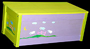 Toy box with lambs drawing